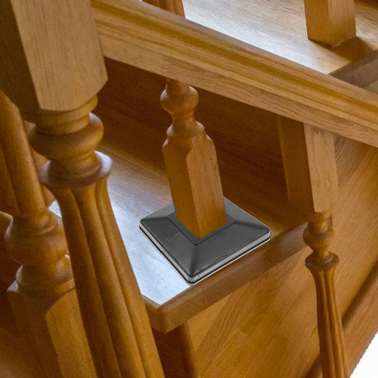 2 pcs Penutup Kaki Railing Plastik, Pelindung Tiang Lepas Pasang untuk Tiang Kayu, Tangga, Pagar, Patio, Balkon, Dek, Penutup Alas Terpisah