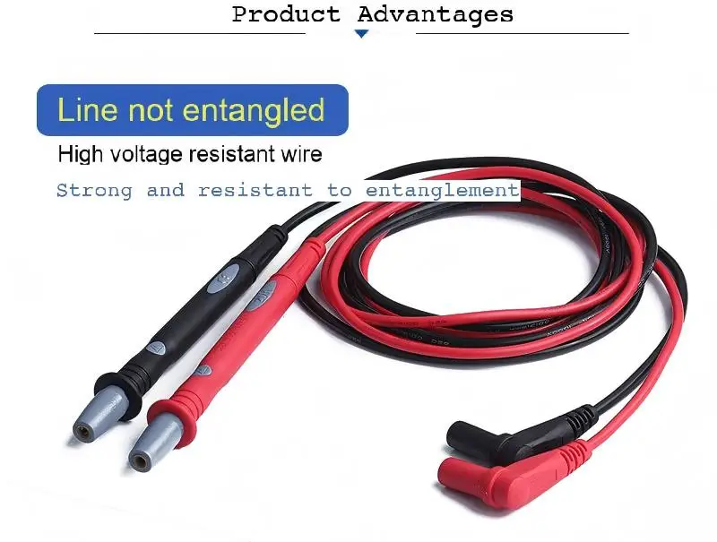 Multifunktionale abnehmbare Spezialspitze 1000 V 20 A vergoldete Multimeter-Sonde, austauschbarer Stift-Multimeter-Sondendraht – Detail 1
