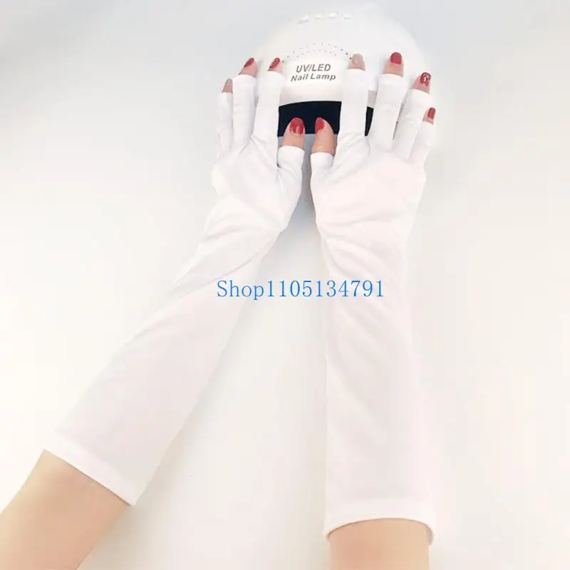 

98km Small Hands UV Gloves for Nails,Thickened UPF50+ UV Gloves, Fingerless Design for Women Gel Manicures