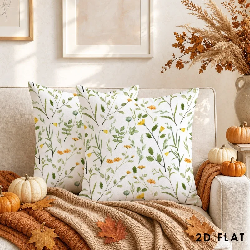 Cottagecore Wildflower Pillow Covers 18x18, Soft Decorative Sofa Cushion for Everyday Use,INS Wind Fragrant Flowers