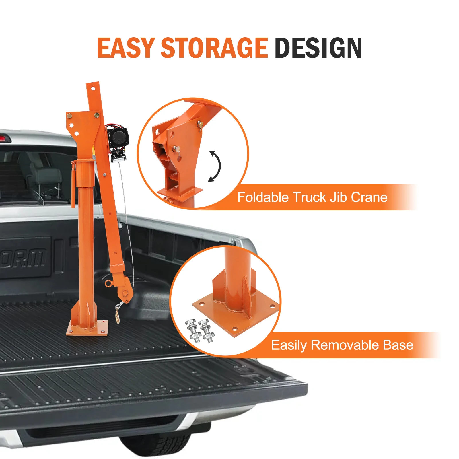 Camión Grúa 360 °   Polipasto de cama de recogida giratorio de acero resistente para manipulación de materiales de elevación industrial, grúa hidráulica/eléctrica