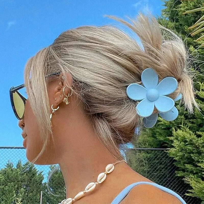 8 Teile/satz Mode Blume Klaue Clip für Frauen Mädchen Süße Haar Klaue Haar Klemmen Haarnadeln Koreanische Krabben Clips Frauen Haar Zubehör