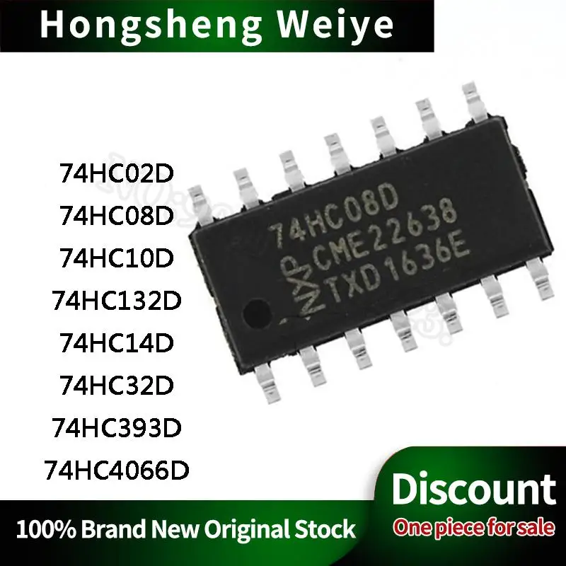 Chip IC en Stock, 10 piezas, 74HC02D, 08D, 10D, 132D, 14D, 32D, 393D, 4066D, descuento en venta