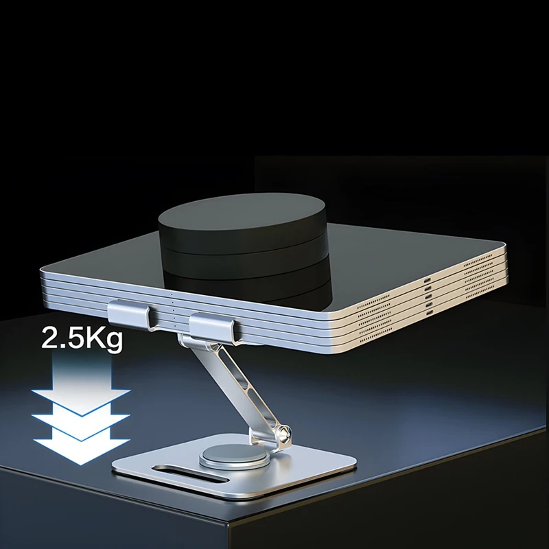 Laptop Stand Aluminium Alloy Ergonomic Riser Tablet Holder Cooling Bracket 360° for Notebook-VVNB