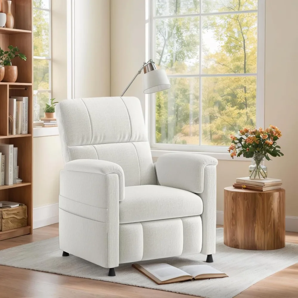 

Power Recliner Chair for Adults, Adjustable Modern Chenille Reclining Chair with Side Pockets, Remote, Customized