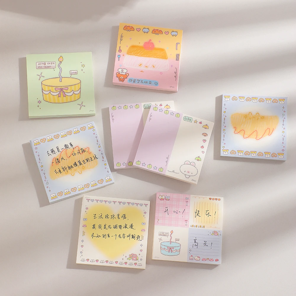 100/250 Sheets Square Cake Style Memo Note Pads Paper To Do List Journal Paperlaria DIY Material School Stationery