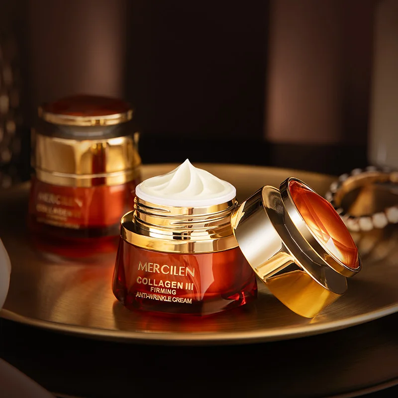Mercilen Type Iii Collagen Moisturizing Cream 50g, Deeply Nourishing and Firming Moisturizing Cream, Daily Care Facial Lifting Cream, Evens Out Skin Tone, Improves Fine Lines on the Face, and Makes Your Skin Look Younger