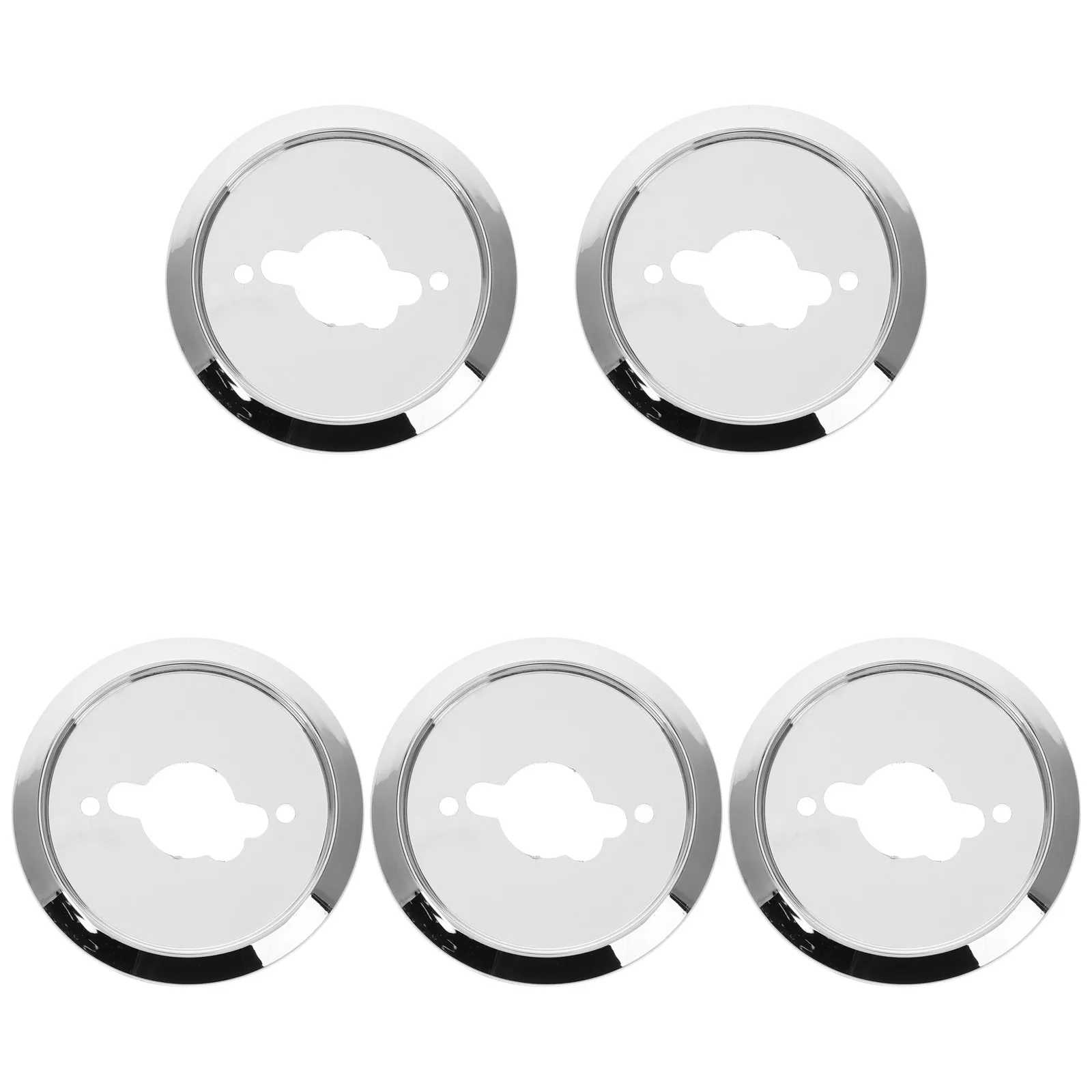 5Pcs Gas Stove Control Knob Base Plastic Rotating Replacement for Kitchen Cooktop Oven Grill Silver Stove Knobs
