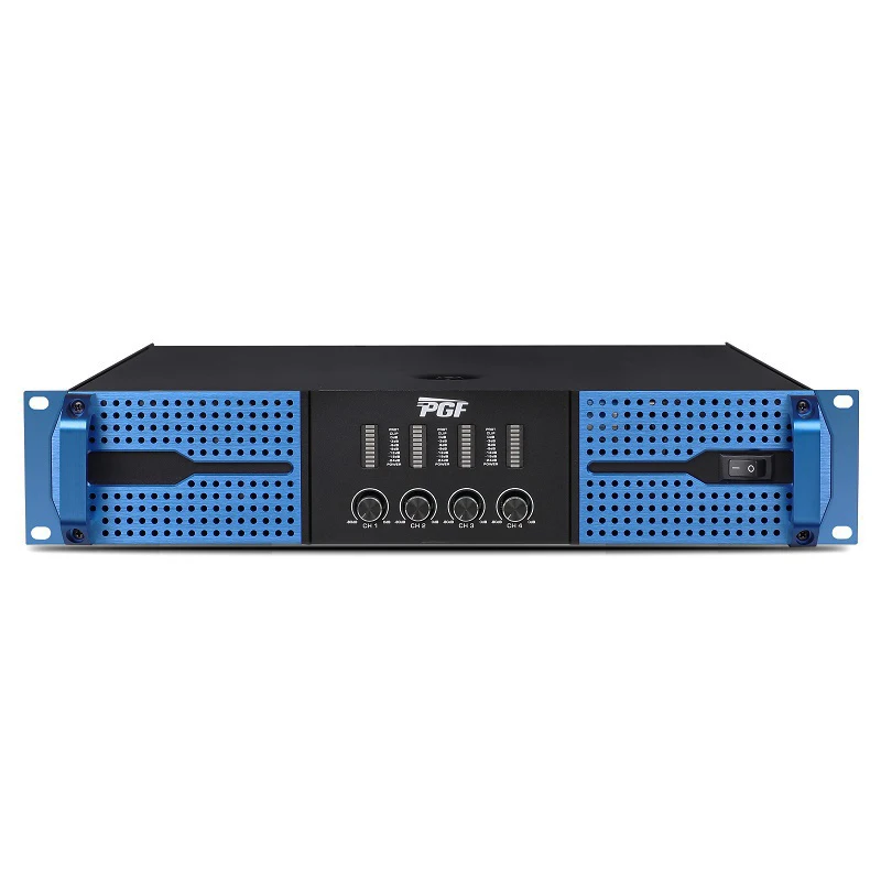 Hot Sell 2U 4*800W 8Ω Power Amplifier 4 Channel Class H Stereo 4*1200PA System Professional Sound Audio Amplifier