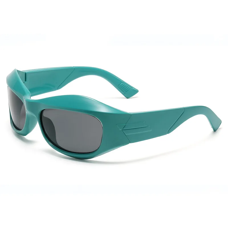 54687 große Rahmen Punk Y2K Sonnenbrille für Frauen Luxus Marke Steampunk Hip Hop Sonnenbrille Männer Vintage Oval Fahren Pilot shades