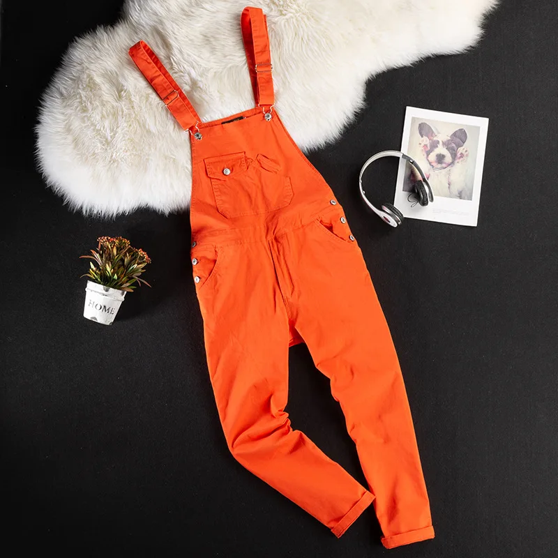 男性よだれかけパンツ 9 点パンツサスペンダーオーバーオールジャンプスーツストレートスキニースリムフィット固体ジャンプスーツズボンカジュアルロングパンツ