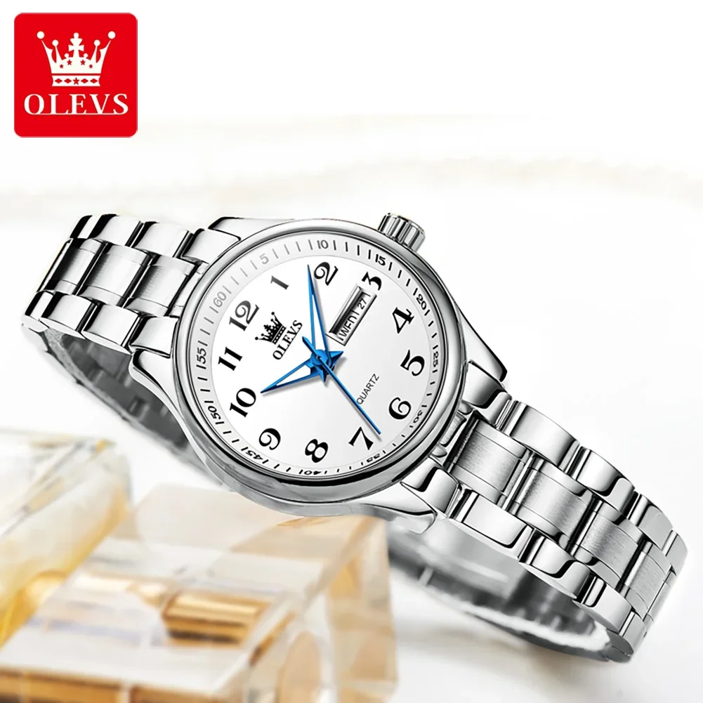 OLEVS 5567 Women's Watch Original Luxury Brand Stainless Steel Waterproof Quartz Women's Watch Elegant Date Zhou Women's Watches