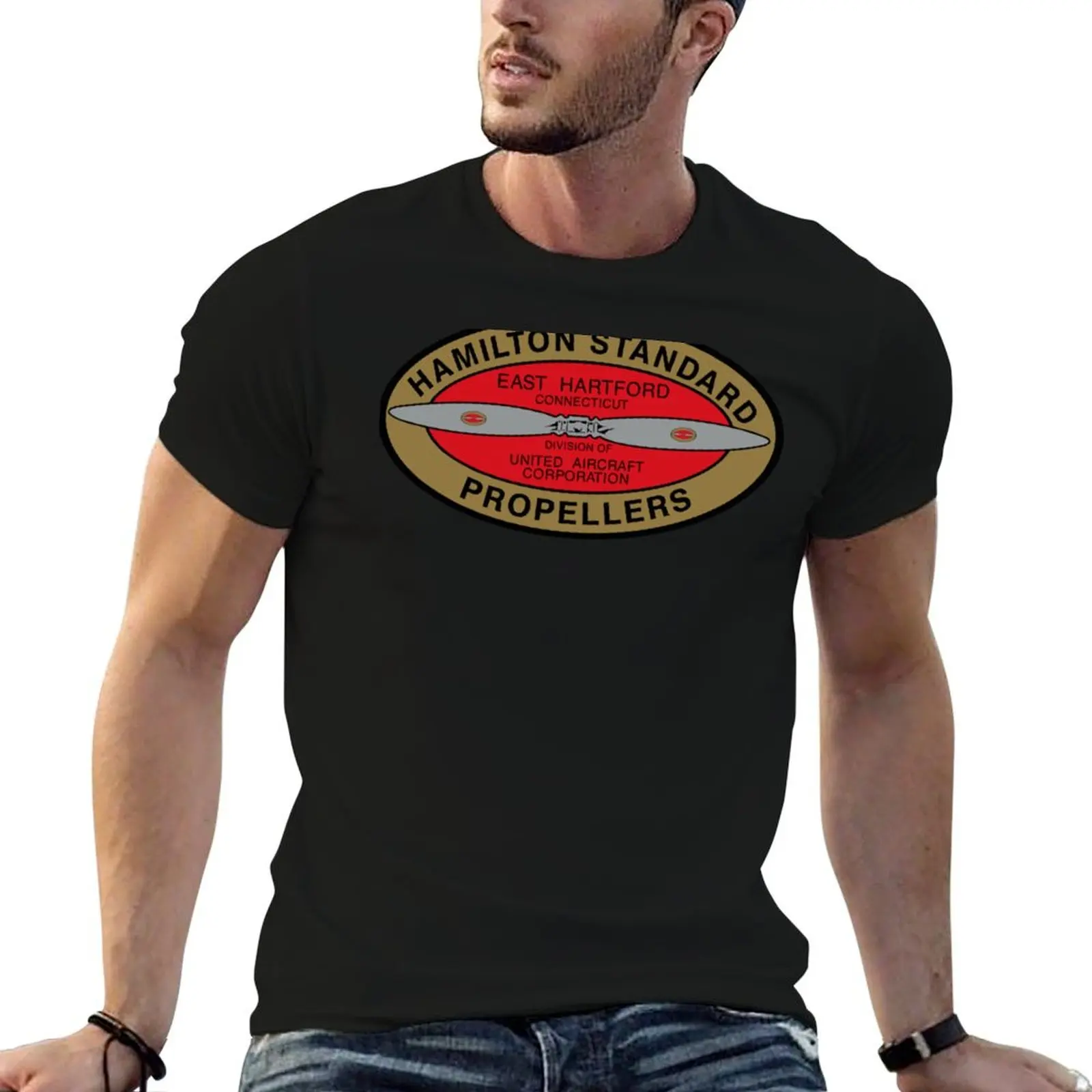 Hamilton Standard Logo Reproduction T-Shirt plus size tops vintage clothes mens t shirts casual stylish