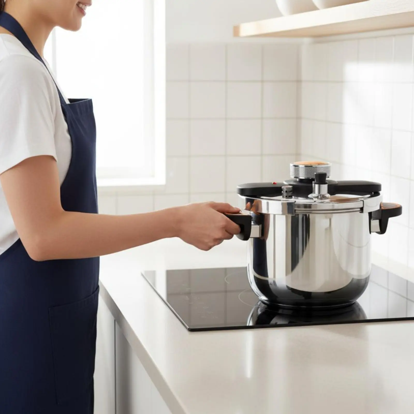 

6L Pressure Cooker Large Capacity Cookware Kitchenware Even Heat Distribution