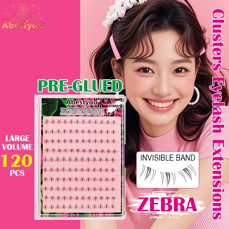 Abestyou Big Box Pre-glued Self Adhesive Short Clusters Lashes Reusable DIY Segmented Invisible Band False Lower Eyelash Makeup