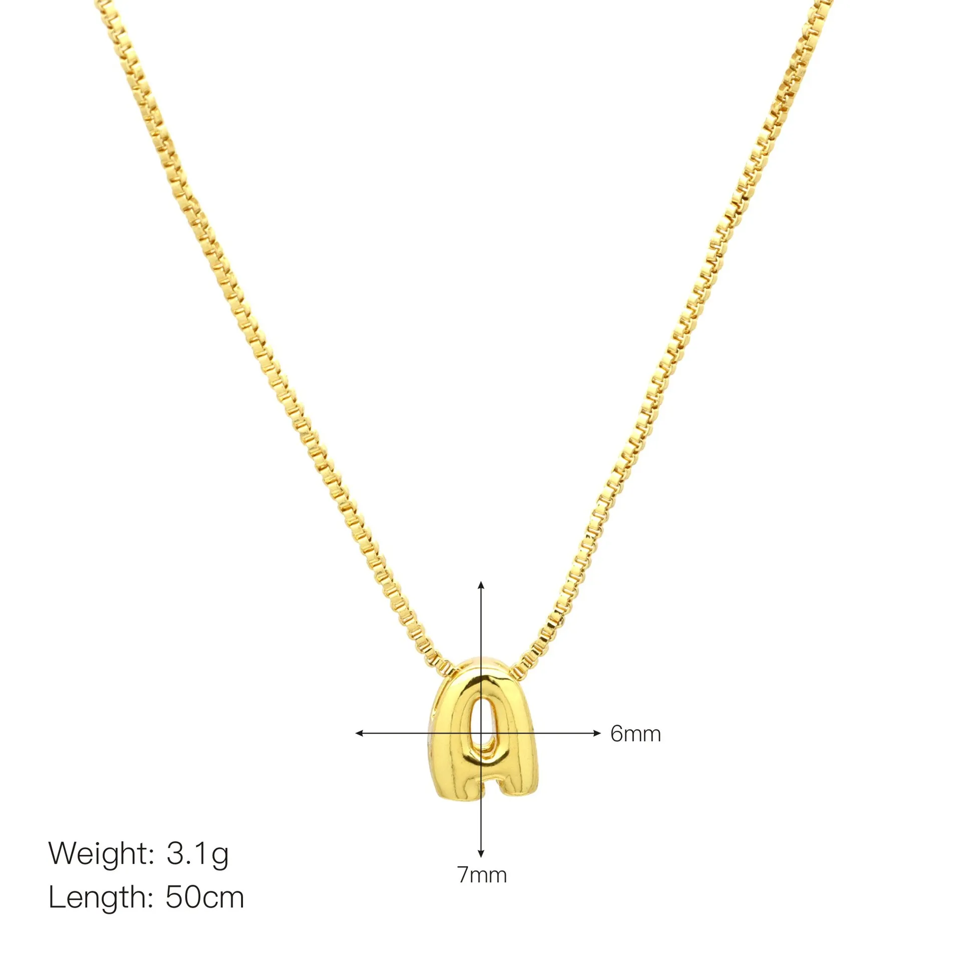 قلادة نسائية بحروف ذهبية على شكل فقاعات، قلادة أولية من بالون مطلي بالذهب عيار 14 قيراط، قلادة على شكل فقاعات، هدايا مجوهرات عصرية