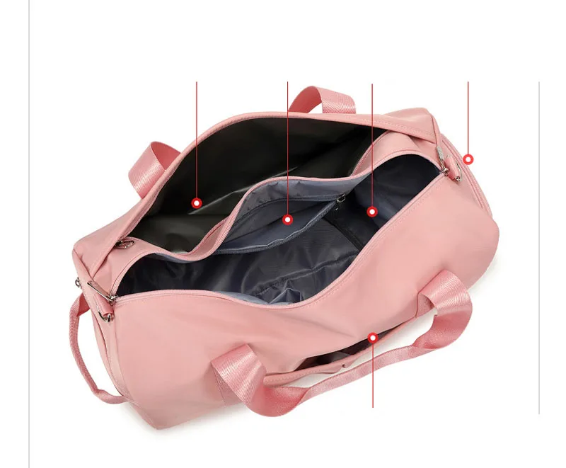 Borsa da viaggio da donna di grande capacità zaino da viaggio Casual per il fine settimana da donna sport Yoga bagagli scarpe borse a tracolla multifunzione