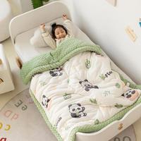 Children Bedding Kindergarten Siesta Plush Blanket Cartoon Dinosaur Car Duvets for Kids Spring Autumn Warm Sleep Supplies