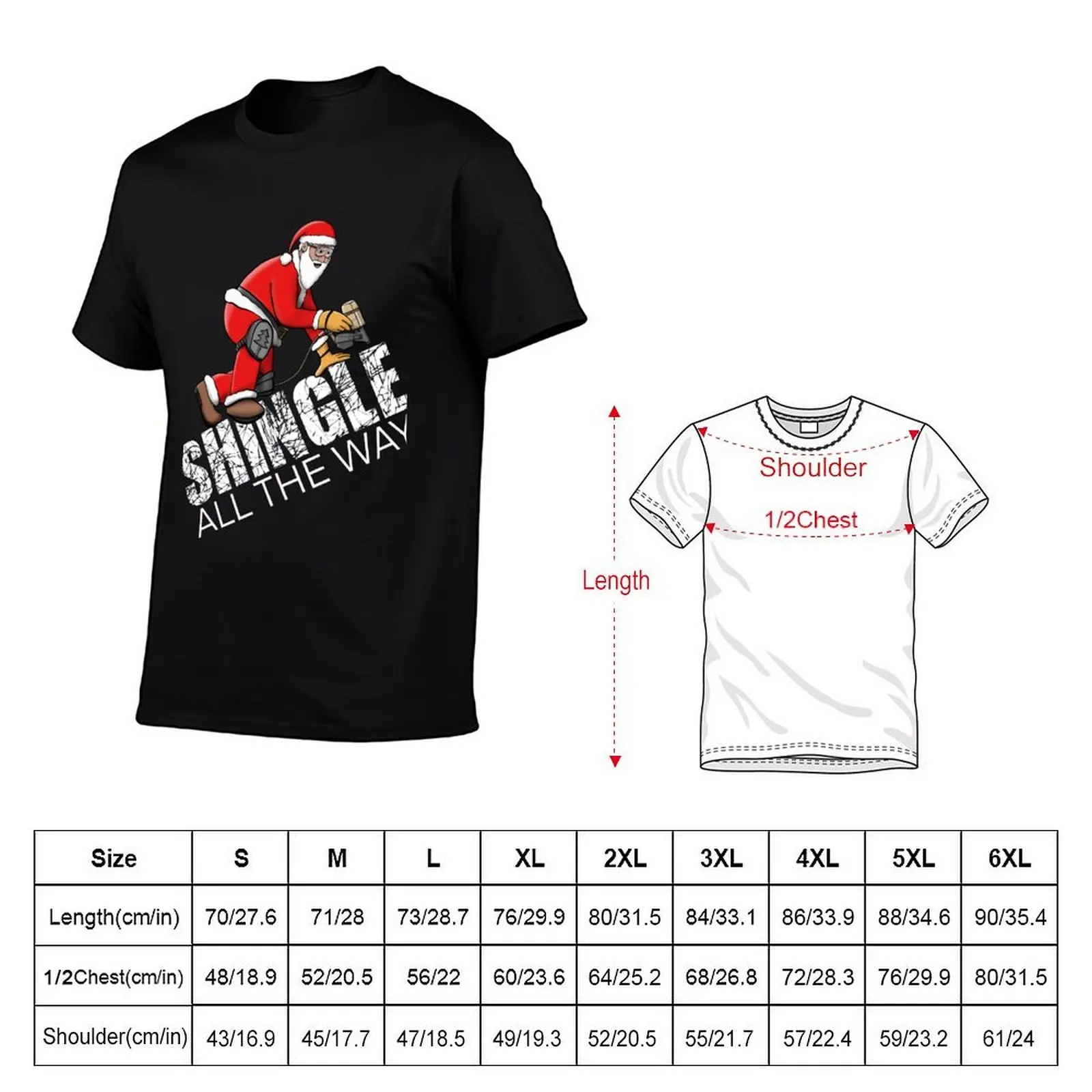 Roofing Christmas Shingle All the Way T-Shirt fashion shirts custom shirt mens graphic t-shirts anime