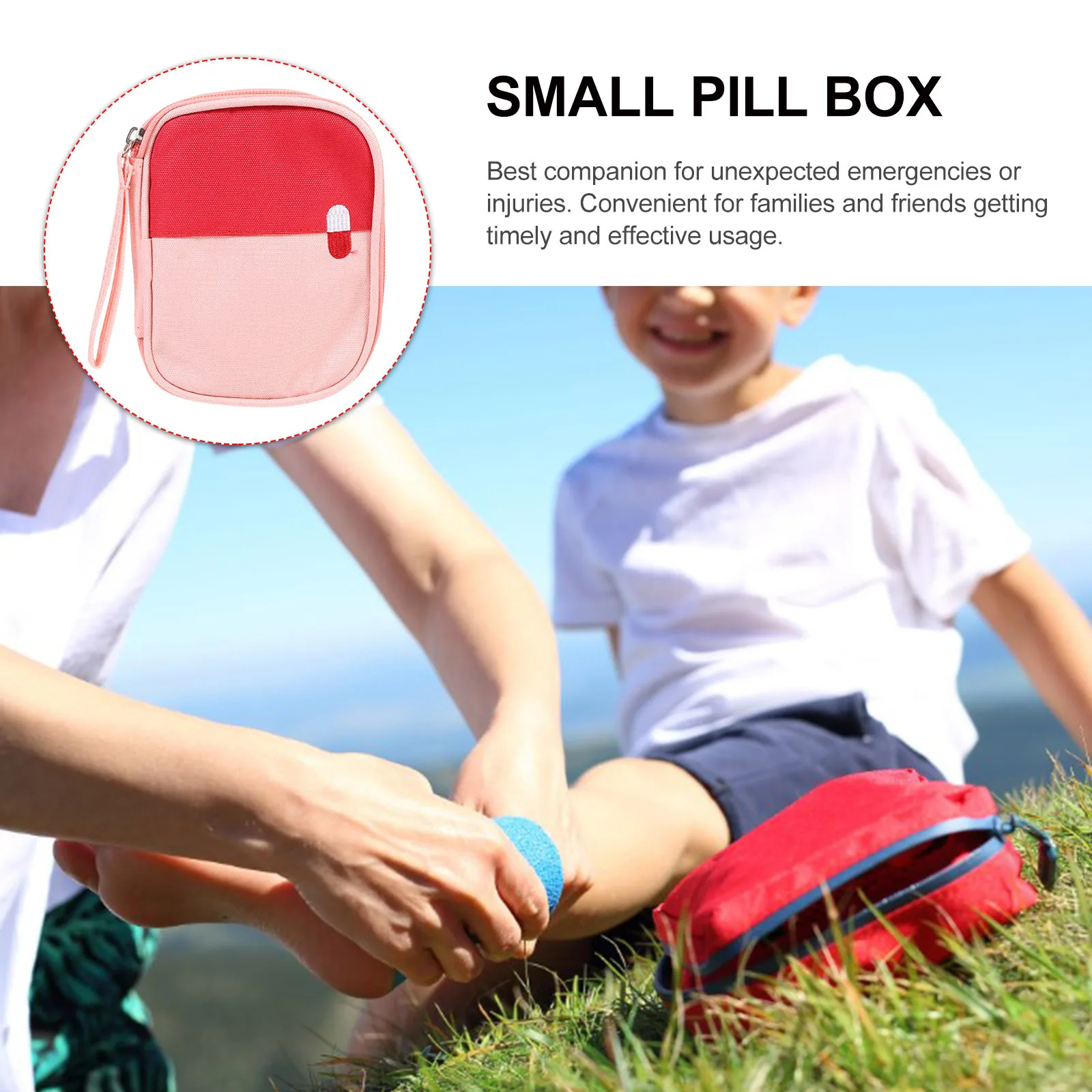 حقيبة صغيرة محمولة للإسعافات الأولية للسفر منظم أدوية المشي لمسافات طويلة والتخييم في حالات الطوارئ حقيبة طبية حقيبة تخزين الأدوية