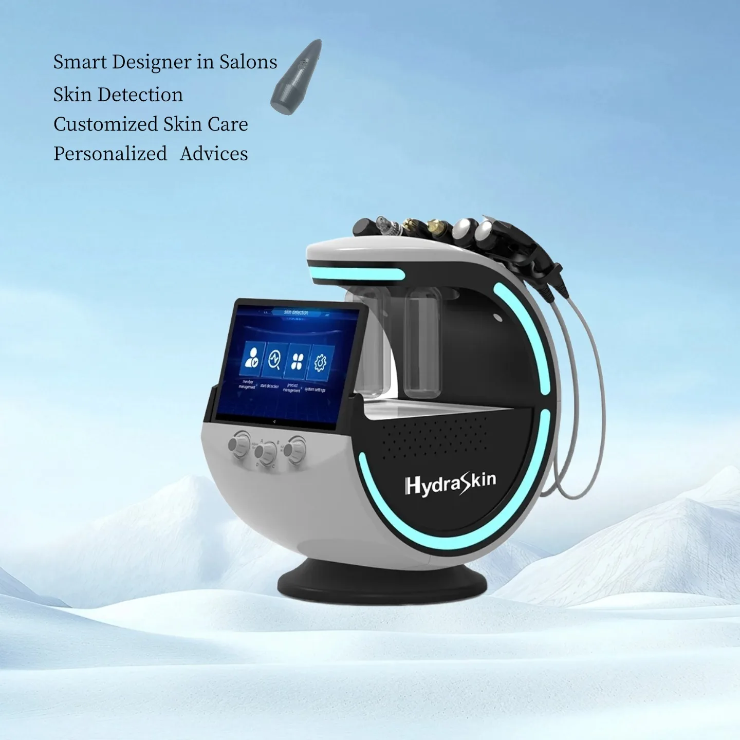 

Smart Ice Blue Facial Skin Analysis And Regeneration 7-in-1 Multi-Functional Portable Spa Professional Skincare Equipment