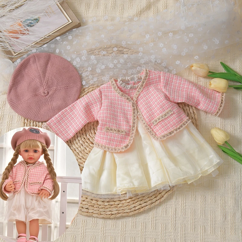 Fashion Doll Clothes for 22inch Reborn Doll 55cm Baby Reborn Clothes Accessories Girls Kids Doll Dress Up DIY Toy Birthday Gifts