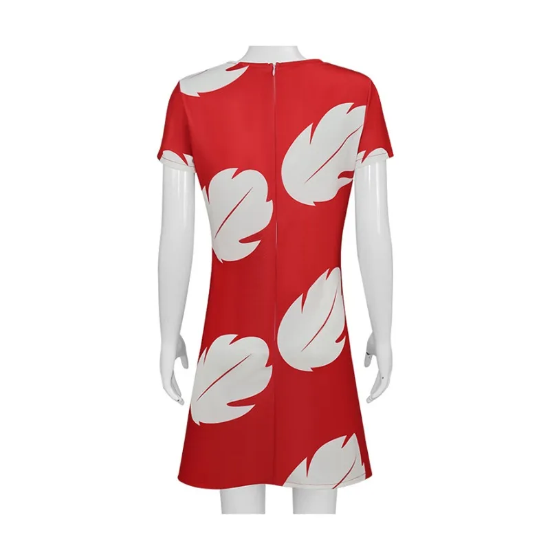 جديد ستار بيبي زي الهالوين التأثيري ليلو فستان أحمر قصير الأكمام بدلة الصدار موضوع حفلة لعب الأدوار الزي للنساء البالغات