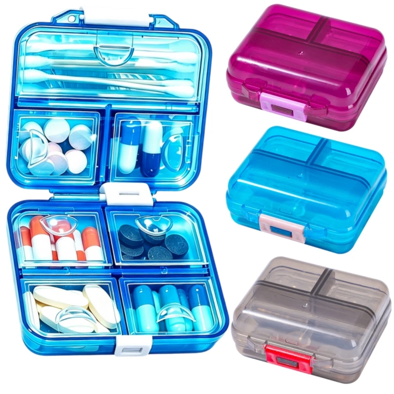 Tragbarer Reise-Pillen-Organizer, feuchtigkeitsbeständige Pillenbox, Mini-Medikamenten-Vitamin-Aufbewahrungsbox für Tasche, Handtasche, Outdoor und den täglichen Gebrauch. – Detail 1