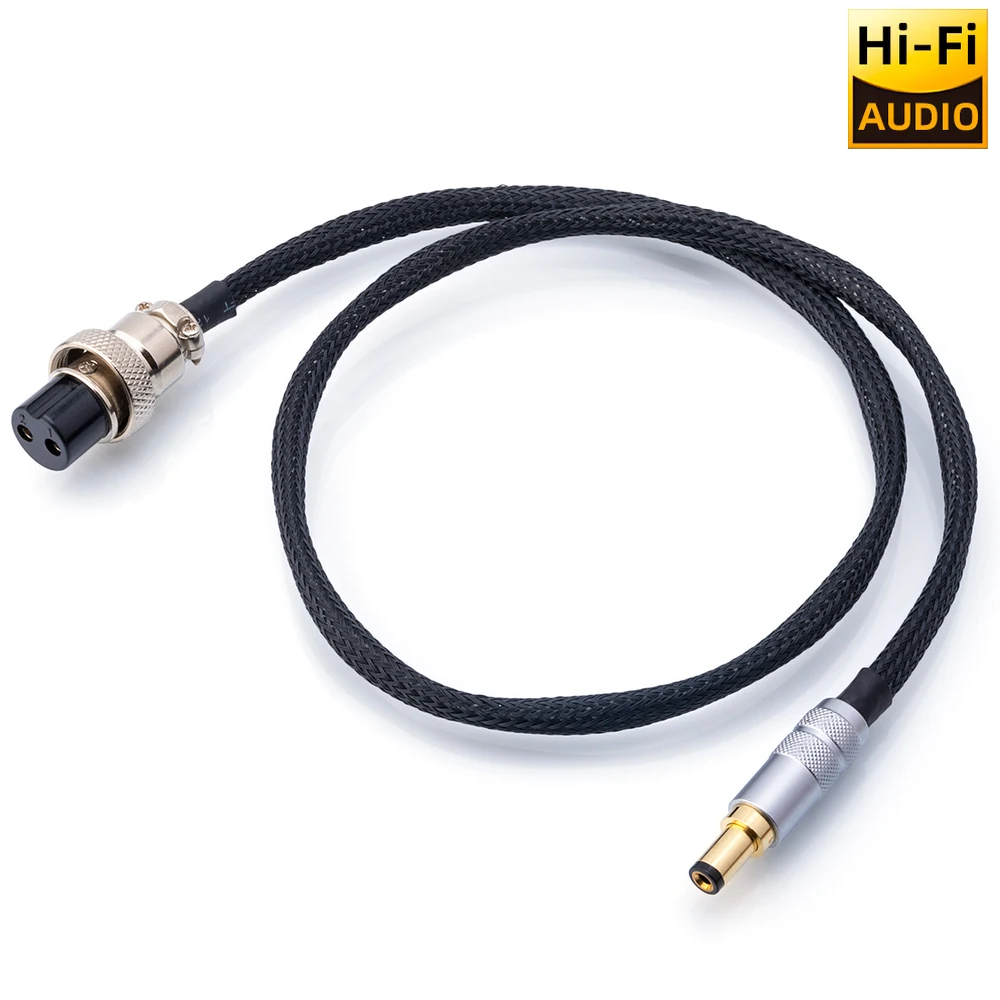 

▲ OCC посеребренный кабель питания HIFI GX16-2 к постоянному току 5,5-2,5 2x1,5 мм2, позолоченный штекер из чистой меди для усилителя ЦАП, аудиооборудования