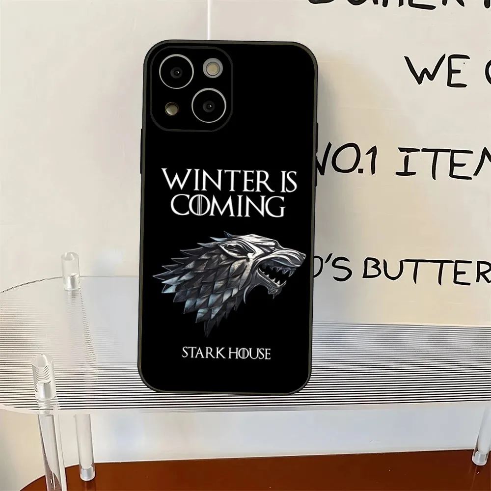 Winter Coming Stark Phone Case For iPhone 16,15,14,13,12,Pro,Max,11,7,8,Plus,XR,XS Max Shockproof Silicone Soft Shell