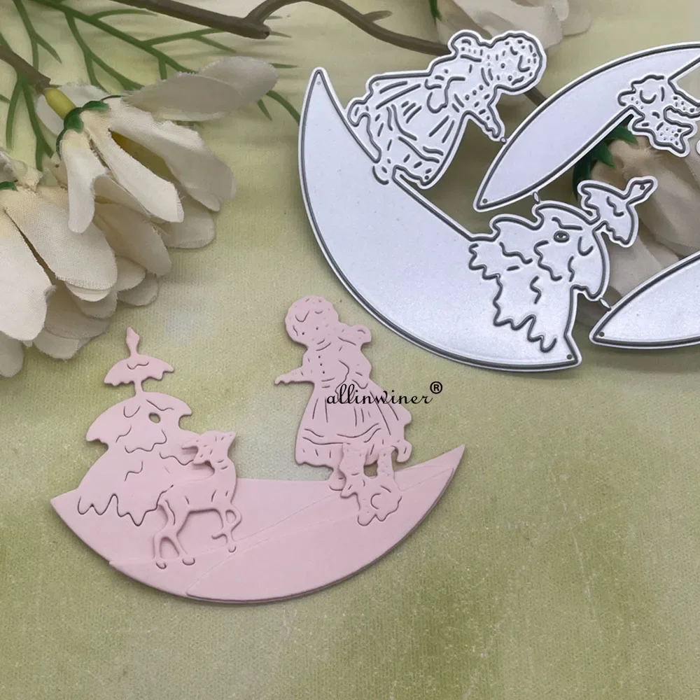 

Angel girl deer frame Metal Cutting Dies Stencils Die Cut for DIY Scrapbooking Album Paper Card Embossing
