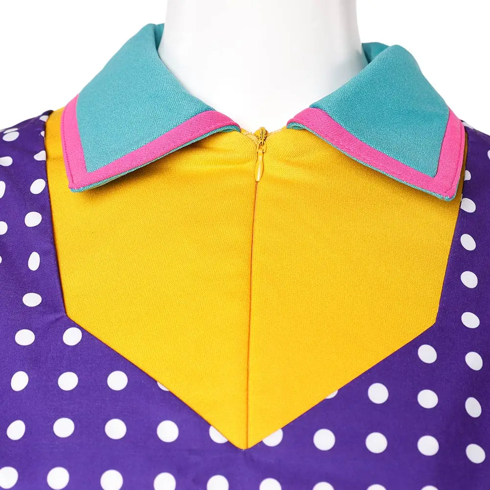 Disguise TV ST 5 2 Holly Wheeler Cosplay Purple Dot Overalls Costume Shirt Clothing Set Outfits Women Halloween Carnival Party