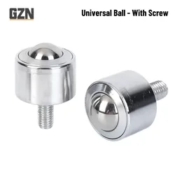 1PCS Heavy Duty Universal Ball KSM-15FL Ball Bearing Nylon Steel Ball Bull Eye Wheel with Screw