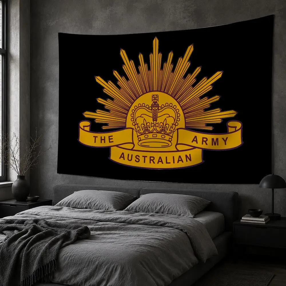 A-Australian Lest We Forget Grommet Tapestry Bedroom Living Room Bar Party House Home Dorm Interior Wall Decor Background Banner
