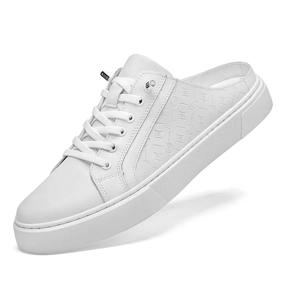 2026 Genuine Leather Men's Shoes Thick Base Casual Shoes Handmade Korean Style Small White Shoes Men's