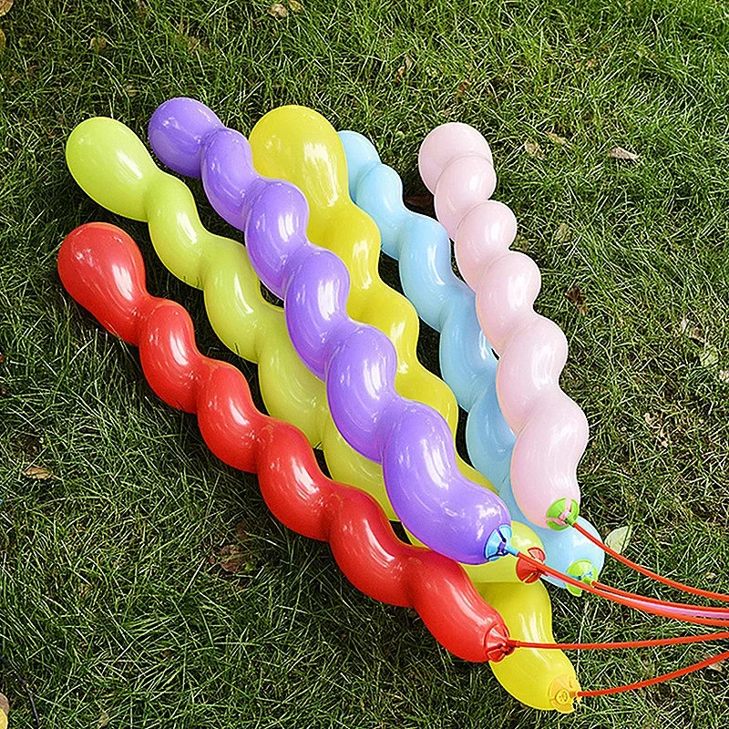 100Pcs Large Screw Twisted Latex Balloons Spiral Long Balloon Home Birthday Party Christmas Decoration Supplies Kids Toys Gifts