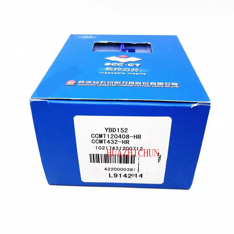 

HUAZHICHUN 10pcs CNC rhombic blade CCMT120408-HR YBD152 cast iron processing 08 angle