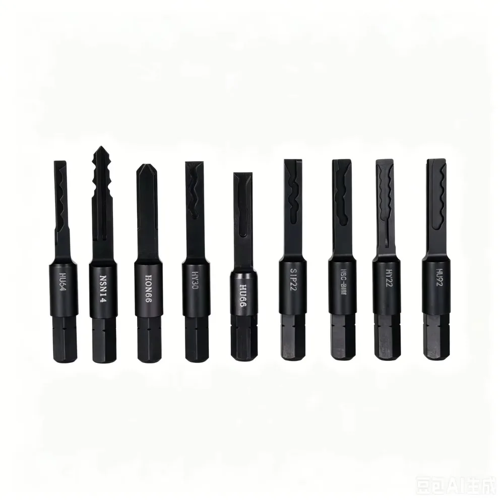 9pcs NSN14 HU66 HU92 SIP22 HON66 HY22 HU64 HU100R Car Strong Force Power Key Car Lock Pick Auto Locksmith Tools