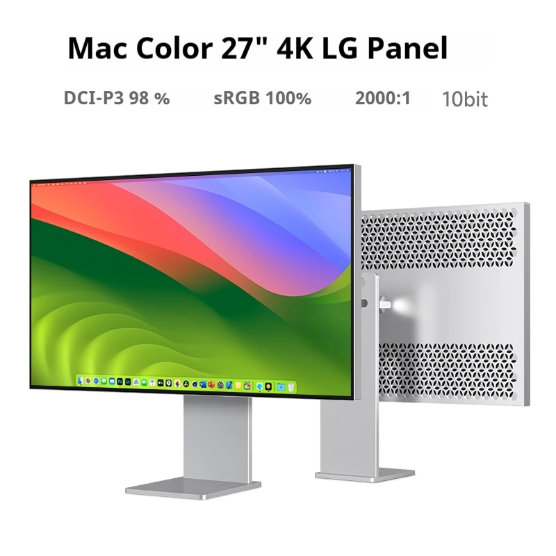 

27 inch 4K UHD Nano IPS Monitor for Mac, 98% DCI-P3 , USB-C, Built-in Speakers, VESA Mount Aluminum Alloy Body