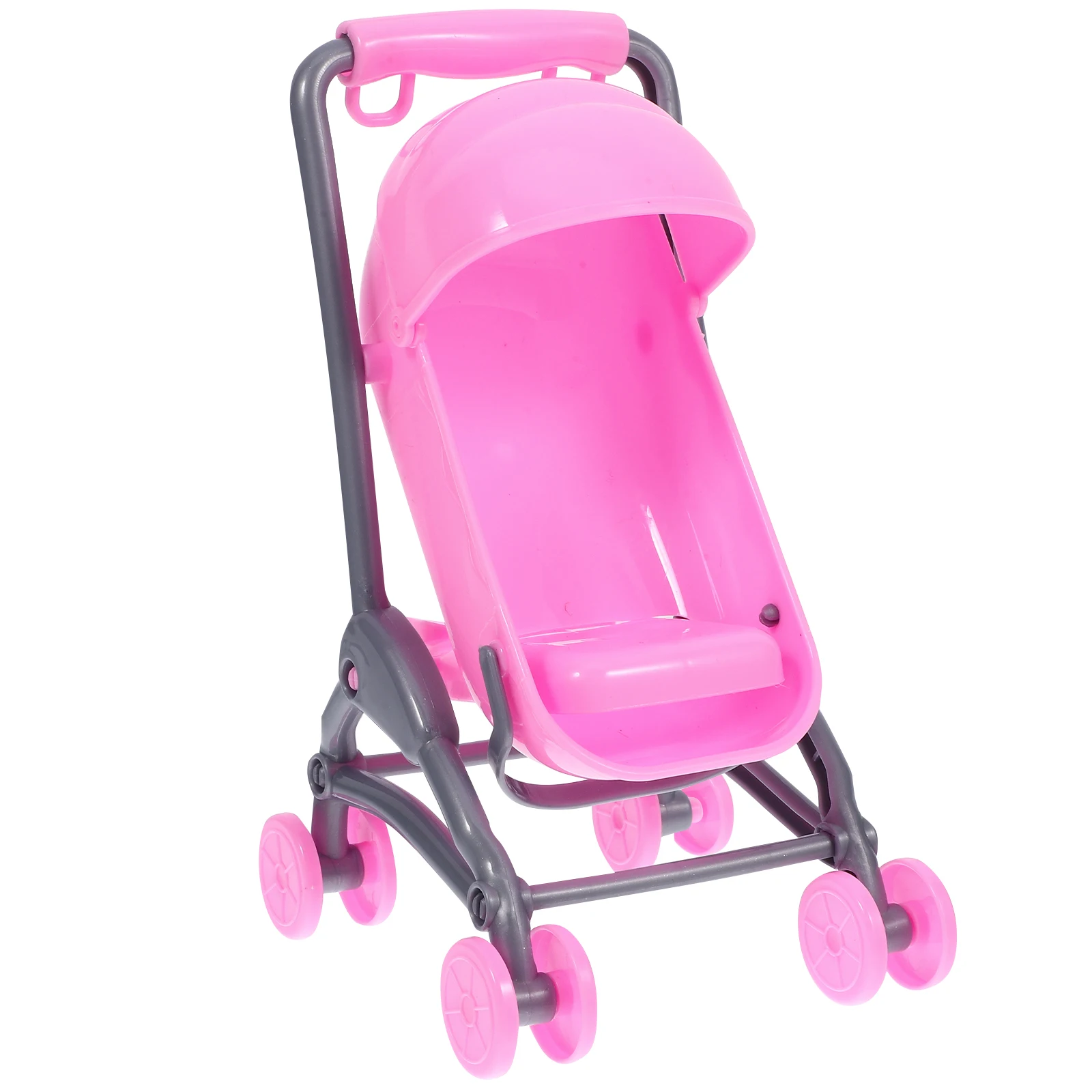 

Sturdy Plastic Baby Carriage for Dollhouse Lifelike Stroller Detailing Perfect Home Landscape Decor for Kids 8 Year Old Girls