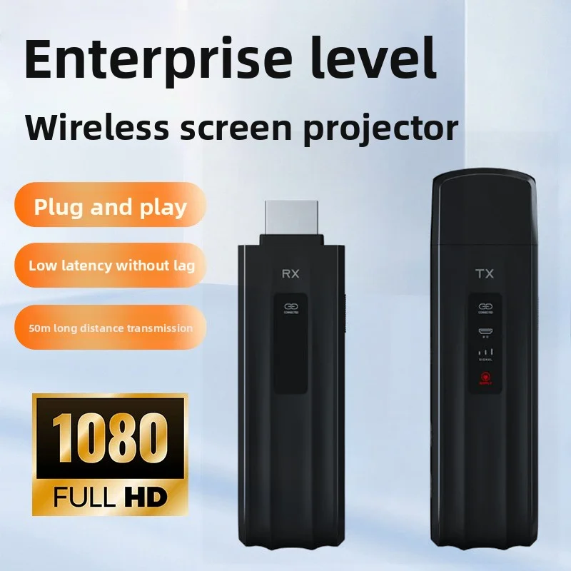 

Беспроводной HD-трансивер 1080P: Комплект для передачи видео на 50 м (передатчик и приемник) для ноутбуков, телевизоров, проекторов, мониторов