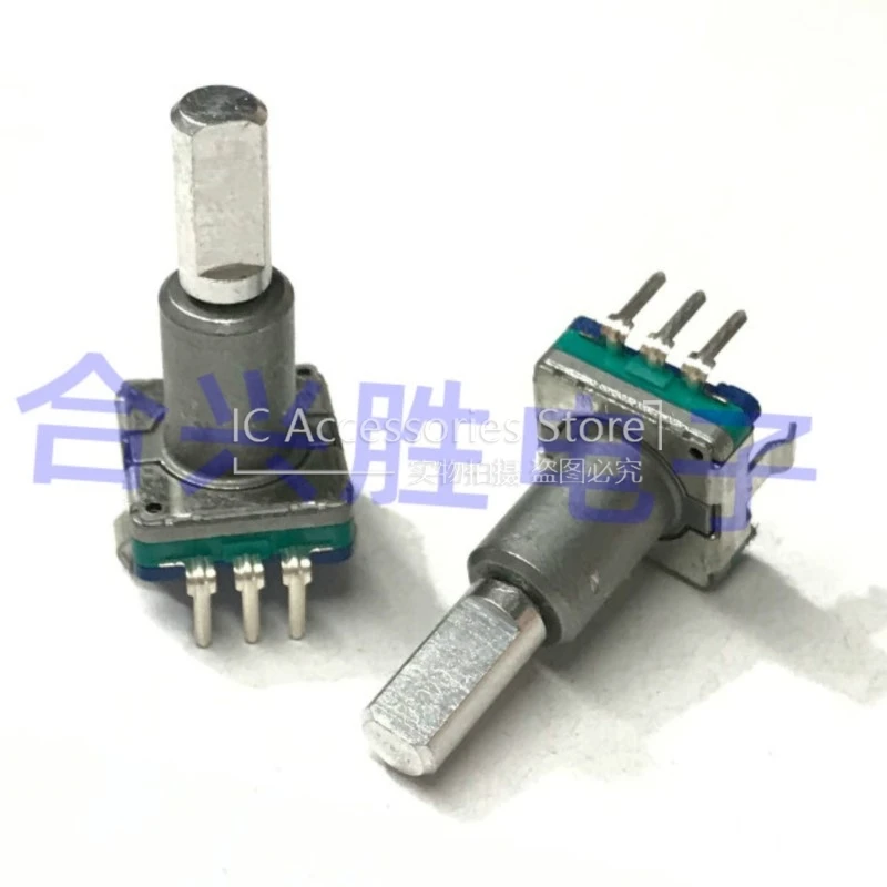 1PCS EC11 Car Navigation Encoder With Switch 30 Positions 15 Pulses Shaft Length 20.5MM