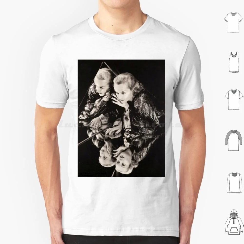 

Футболка Carole Lombard's Reflections, большой размер, 100% хлопок, Carole Lombard, старая голливудская классическая голливудская гламурная кинозвезда, старая
