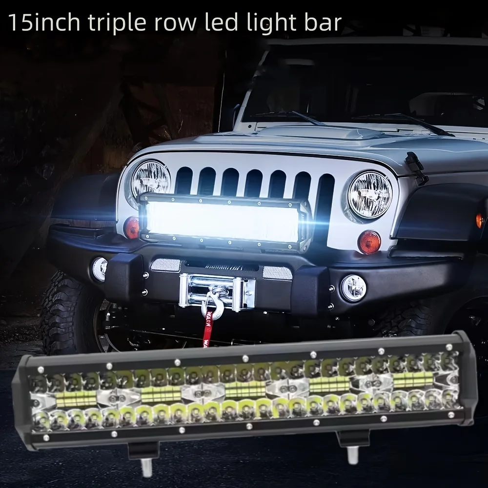 

Трехрядный 15-дюймовый светодиодный рабочий фонарь, противотуманные фары для бездорожья для морских грузовиков, тракторов, внедорожников, квадроциклов, UTV, лодок