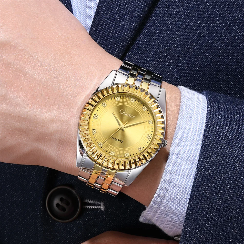 Black Golden 2022 New Fashion Stainless Watch for men luxury Casual Relogio Masculino Montre Homme Relojes hombre modernos Saat