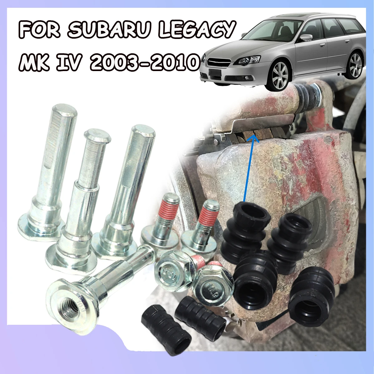 

Brake Caliper Cylinder Slider Guide Pin For Disc Housing Bolts Rubber Bushing Boot Seal Kit For SUBARU LEGACY MK IV 2003-2010