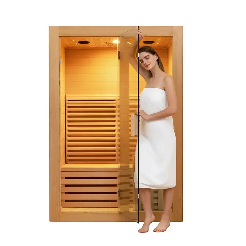 Finnish Sauna Traditional Style Indoor Wooden Dry Steam Sauna Room With Harvia Sauna Heater