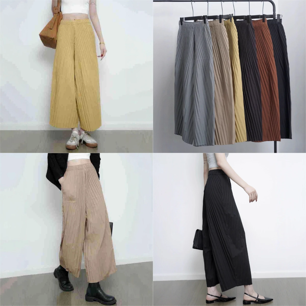 Miyake Pleated 2025 New Spring Draping Design Temperament Large Size Women Loose Slim Pleated Casual Wide-legged Trousers