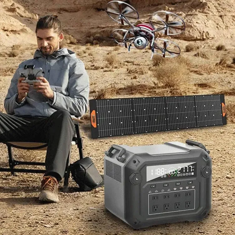 3600W Lifepo4 Solar Powered Inverter Generator New Energy Power Supply For Camping Portable Power Station For Home Backup