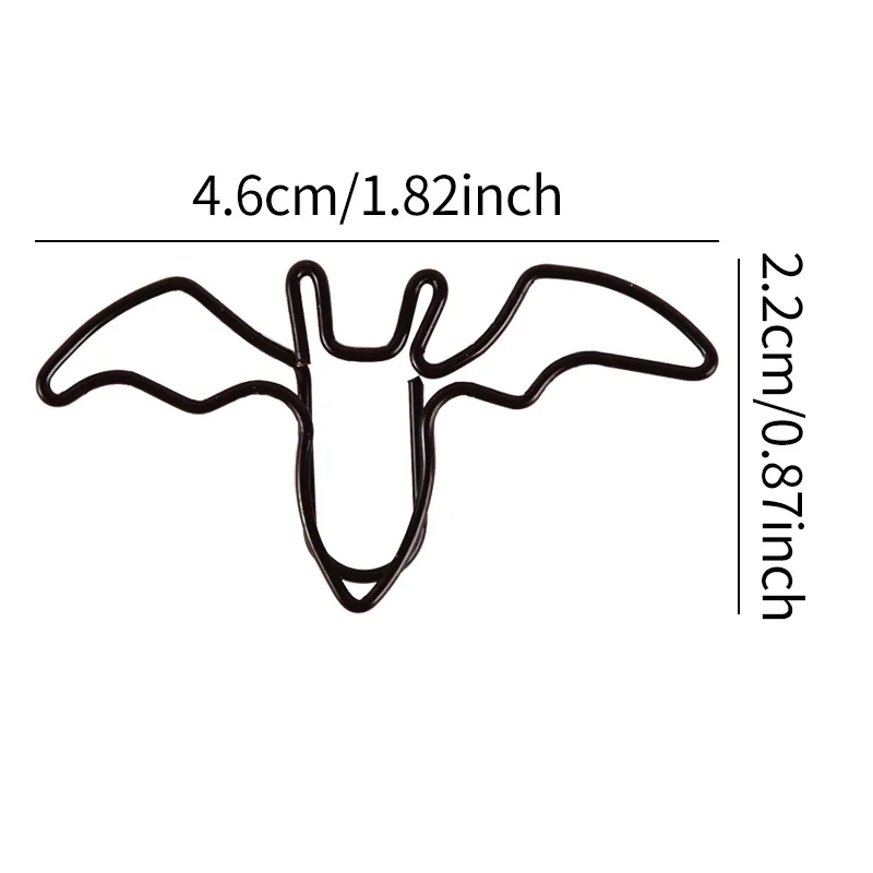 20/50pcs Halloween Ghost Paper Clip Office Metal Pumpkin Shaped Bat PaperClips for Pages Office Supplie Metal Clips Stationery
